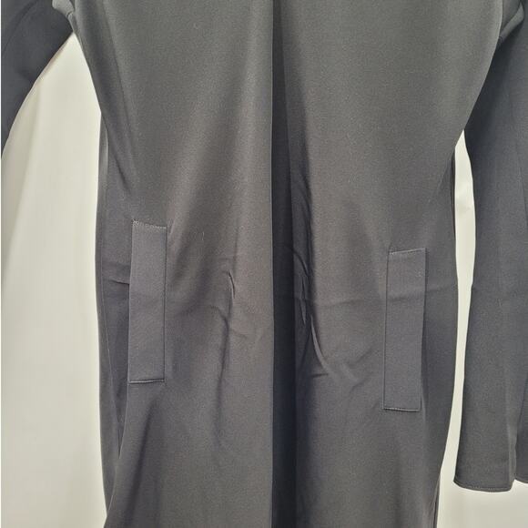 Peter Cohen Vintage Black Silk  Dori Goth‎ Long Sleeve Midi Fit and Flare Dress - Picture 8 of 16